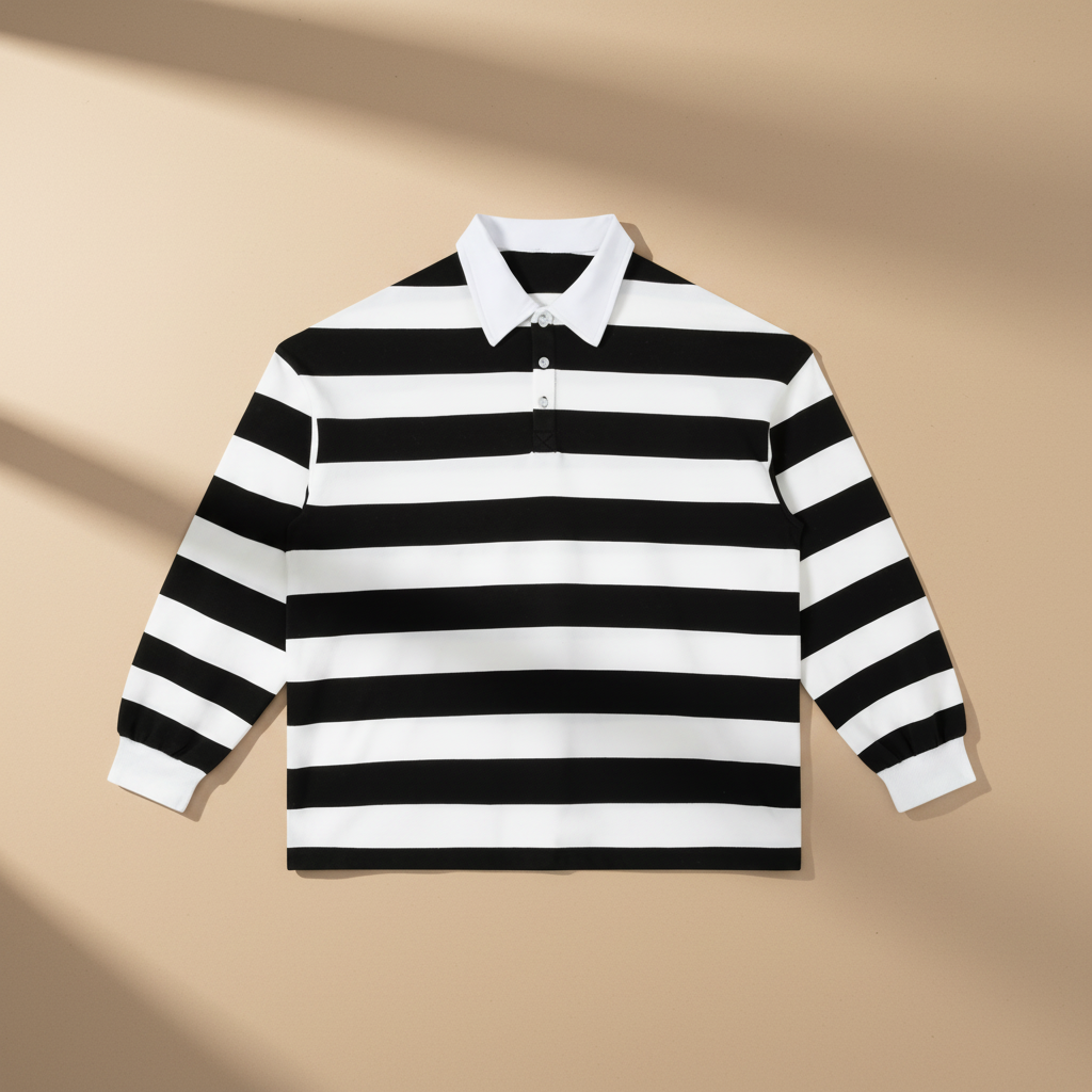 North Wear Color Block Stripe Polo Shirt